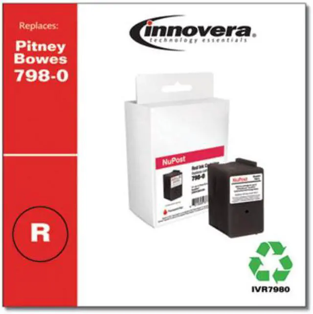 Alt view image 3 of 16 - Innovera Red Postage Meter Ink Replacement for Pitney Bowes 798-0 IVR7980