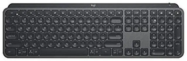 Alt view image 13 of 20 - Logitech MX Keys Advanced Wireless Illuminated Keyboard, Tactile Responsive Typing, Backlighting, Bluetooth, USB-C, Apple macOS, Microsoft Windows, Linux, iOS, Android, Metal Build - Graphite