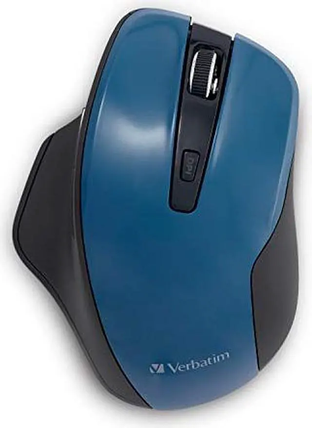 Alt view image 18 of 20 - Verbatim Silent Ergonomic Wireless Blue LED Mouse Dark Teal 70244