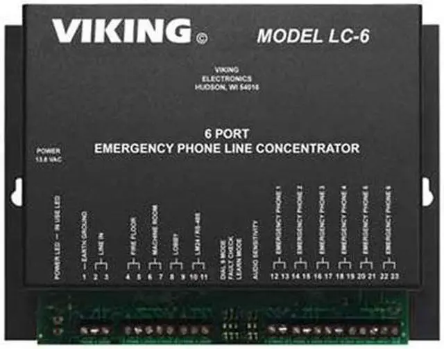 Alt view image 10 of 14 - VIKING ELECTRONICS VK-LC-6 6 Port Line Concentrator for Emergency