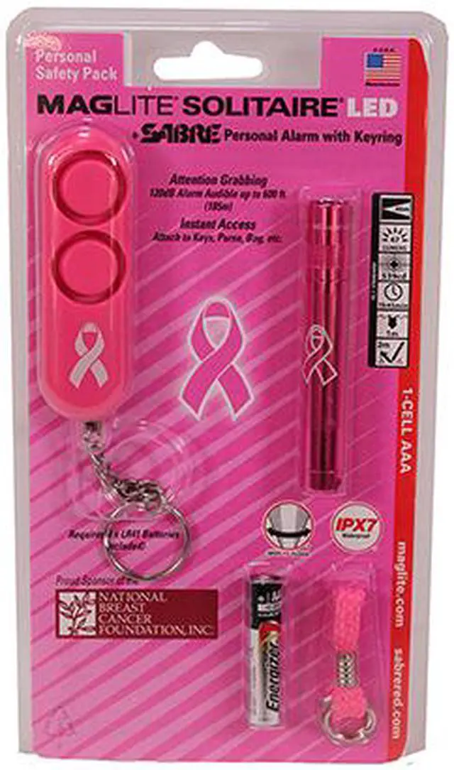 Alt view image 15 of 17 - Maglite Solitaire LED Flashlight & Sabre Personal Alarm (160-000-391)