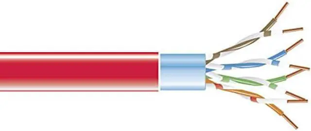 Alt view image 8 of 9 - CAT5e 100-MHz Shielded, Stranded Bulk PVC Cable (FTP), Red, 1000-ft. (