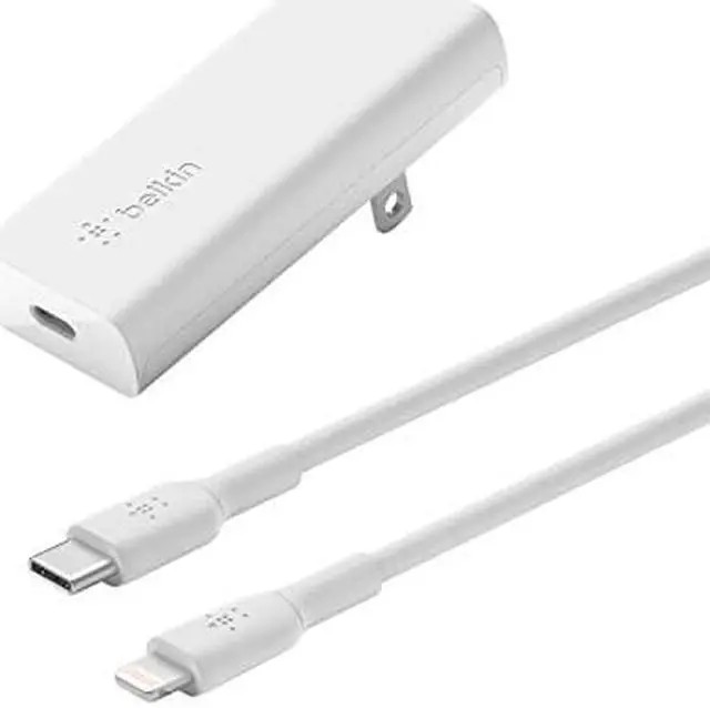 Alt view image 8 of 9 - Belkin 20W USB-C GaN PD Wall Charger White WCH009dq