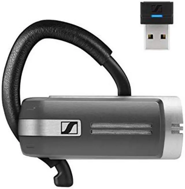 Alt view image 10 of 11 - Sennheiser Presence Grey UC Monaural Bluetooth Headset with USB Dongle