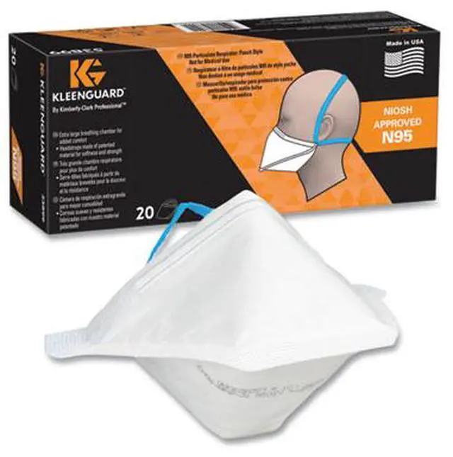 Alt view image 6 of 8 - Kleenguard N95 Respirator Regular Size 20/Box 53899