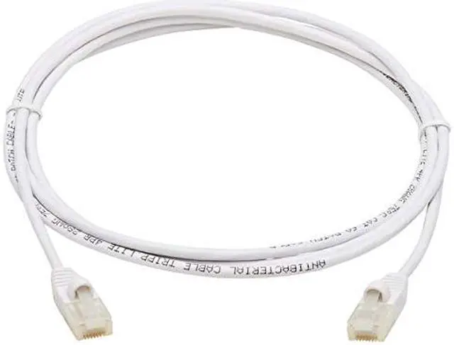 Alt view image 10 of 10 - TRIPP LITE N261AB-S07-WH 7 ft. Cat 6A White Safe-IT Cat6a 10G-Certified Snagless Antibacterial Slim UTP Ethernet Cable (RJ45 M/M), White