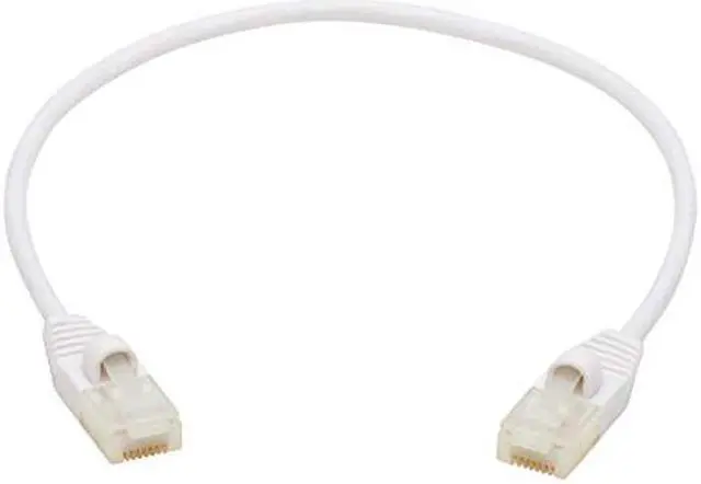Alt view image 10 of 11 - TRIPP LITE N261AB-S01-WH 1 ft. Cat 6A White Safe-IT Cat6a 10G-Certified Snagless Antibacterial Slim UTP Ethernet Cable (RJ45 M/M), White