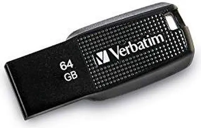 Alt view image 10 of 13 - Verbatim 64GB Ergo USB 2.0 Flash Drive - Black  70877