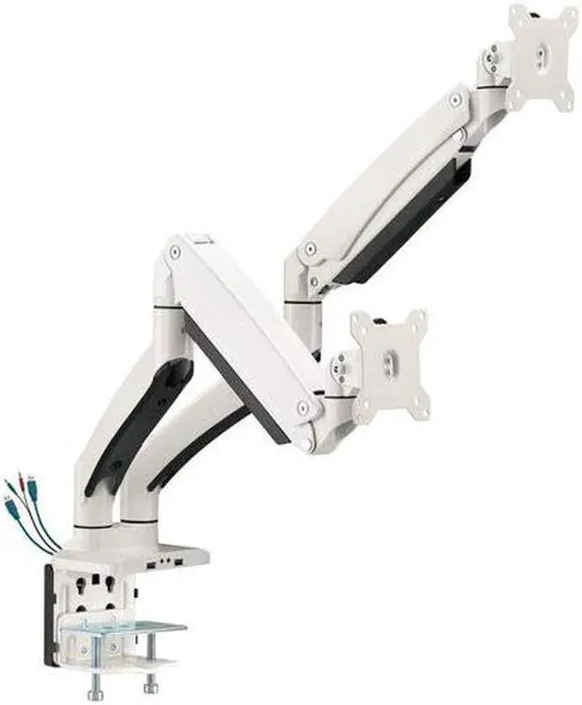 Alt view image 14 of 20 - Siig Dual Monitor Aluminum Heavy Duty Desk Mount With Usb And Audio Ports- 17" to 35", VESA 75x75, 100x100, Quick Access USB 3.0 & Audio Port