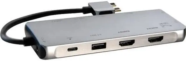 Alt view image 9 of 9 - THE 100W 12PORT USBC DUAL 4K MULTISTREAM MINI DOCKING STATION PROVIDES TRUE D