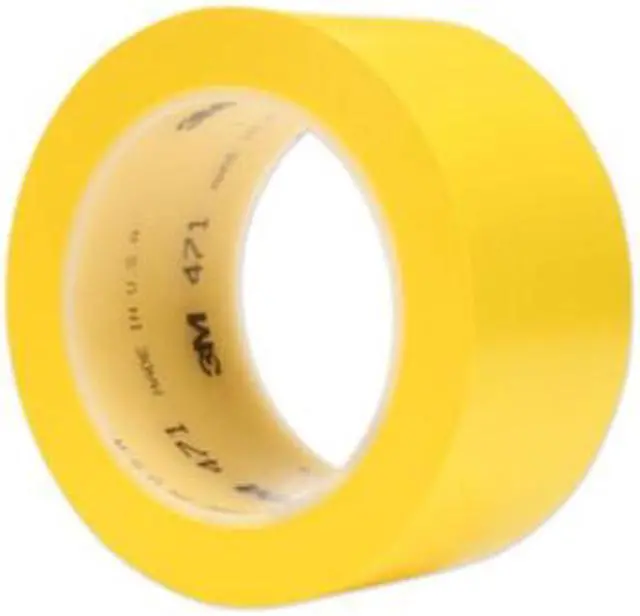 Alt view image 18 of 19 - 3M Vinyl Tape 471 Yellow, 2 in x 36 yd, Conveniently Packaged Pack of 1