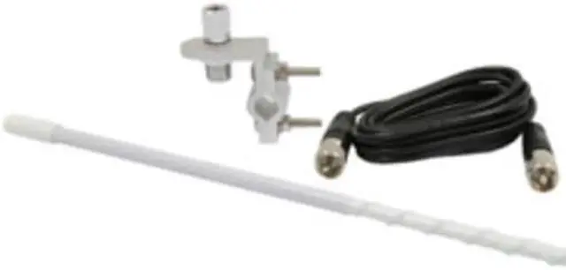 Alt view image 7 of 17 - ROADPRO R RP-84W 4     MIRROR MOUNT FIBERGLASS CB ANTENNA KIT  WHITE