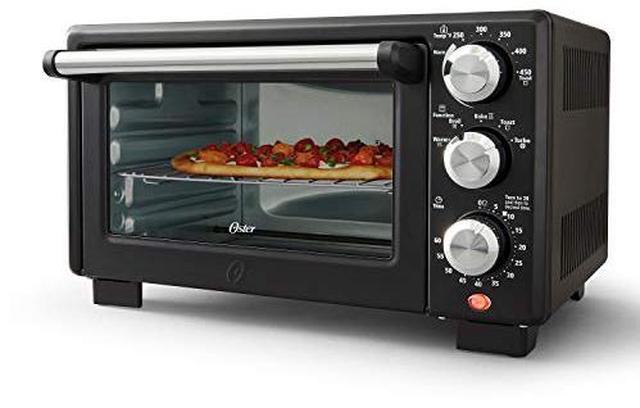 Alt view image 6 of 15 - Oster 4-Slice Matte Black Compact Toaster Oven 2132650
