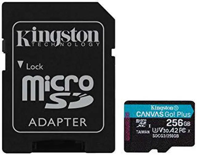 Alt view image 11 of 20 - Kingston Canvas Go! Plus 256 Gb Class 10/Uhs-I (U3) Microsdxc