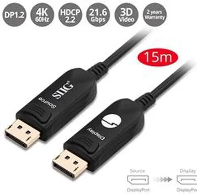Alt view image 14 of 17 - SIIG 4K DisplayPort 1.2 AOC Cable - 15M
