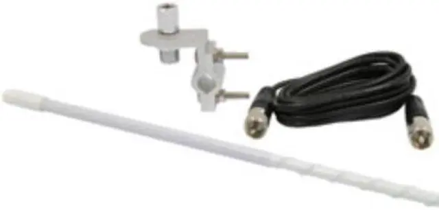 Alt view image 9 of 15 - ROADPRO R RP-83W 3     STANDARD SERIES MIRROR MOUNT FIBERGLASS CB ANTENNA KIT  WHITE