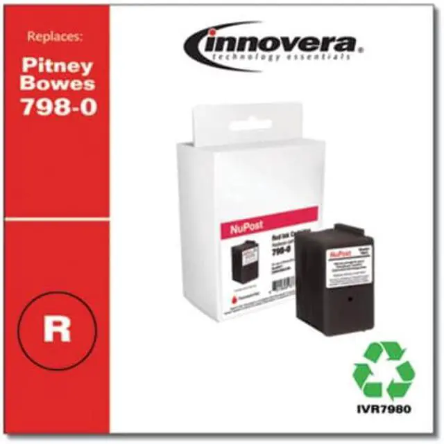 Alt view image 6 of 16 - Innovera Red Postage Meter Ink Replacement for Pitney Bowes 798-0 IVR7980