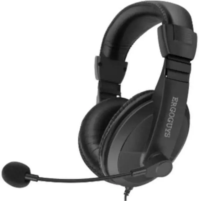Alt view image 13 of 13 - Ergoguys Black Lightweight Headset with Adjustable Mic EG55BLK