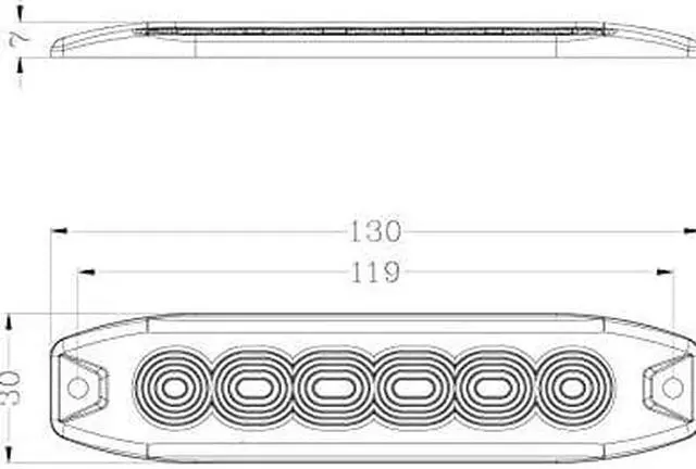 Alt view image 4 of 7 - RS3020CSP - Strobe PRO Series 6-LED Ultra Thin Strobe Marker w/ Clear Lens (White/Amber)