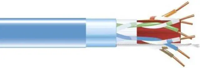 Alt view image 2 of 4 - Black Box CAT6A 500-MHz Bulk Cable - F-UTP, Plenum, Solid, Blue, 1000-ft.
