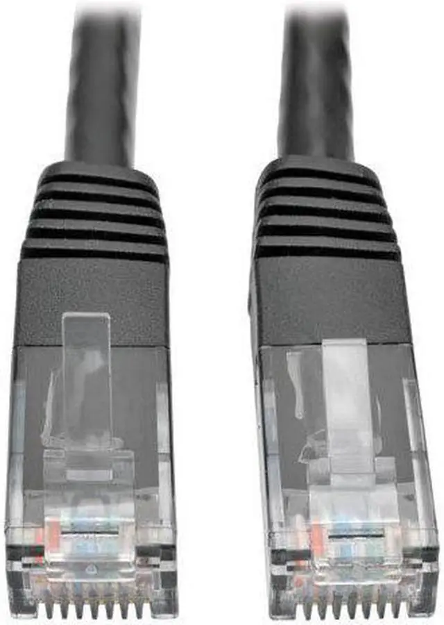 Alt view image 7 of 12 - Tripp Lite Cat6 Gigabit Molded Patch Cable, 100 ft. RJ45 (M/M), 550MHz 24AWG Black 100' (N200-100-BK)