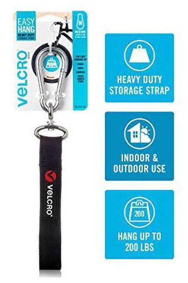 Alt view image 4 of 6 - VELCRO Brand EASY HANG Medium Strap, Black VEL-30121-USA