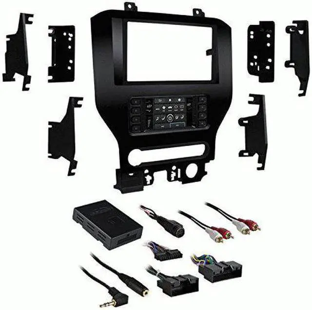Alt view image 3 of 7 - metra 995838ch turbo touch premium dash kit with integrated touch screen for 2015up ford mustang with 4.2" screen, black
