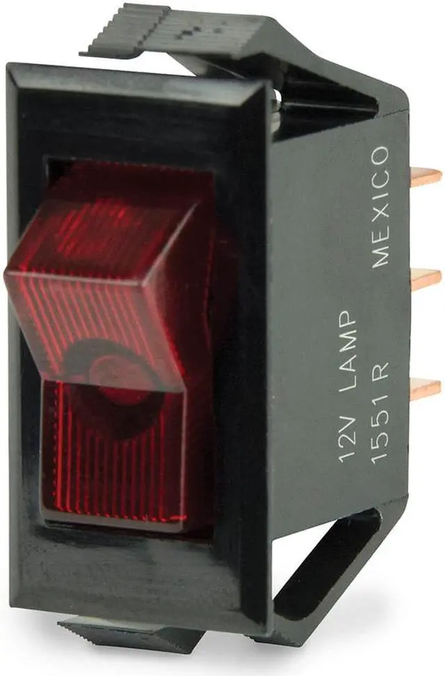 Alt view image 3 of 6 - BEP ROCKER SWITCH 10A SPST ON/OFF RED LED 12V