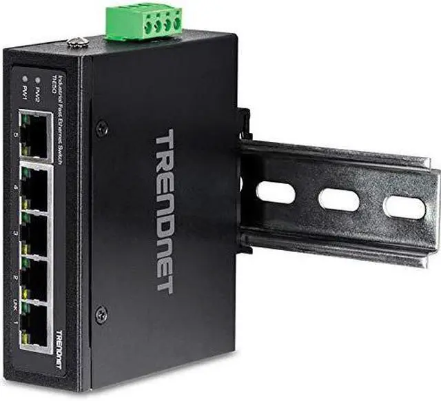 Alt view image 15 of 20 - TRENDnet TI-E50 (V1.0R) Unmanaged 5-Port Industrial Fast Ethernet DIN-Rail Switch