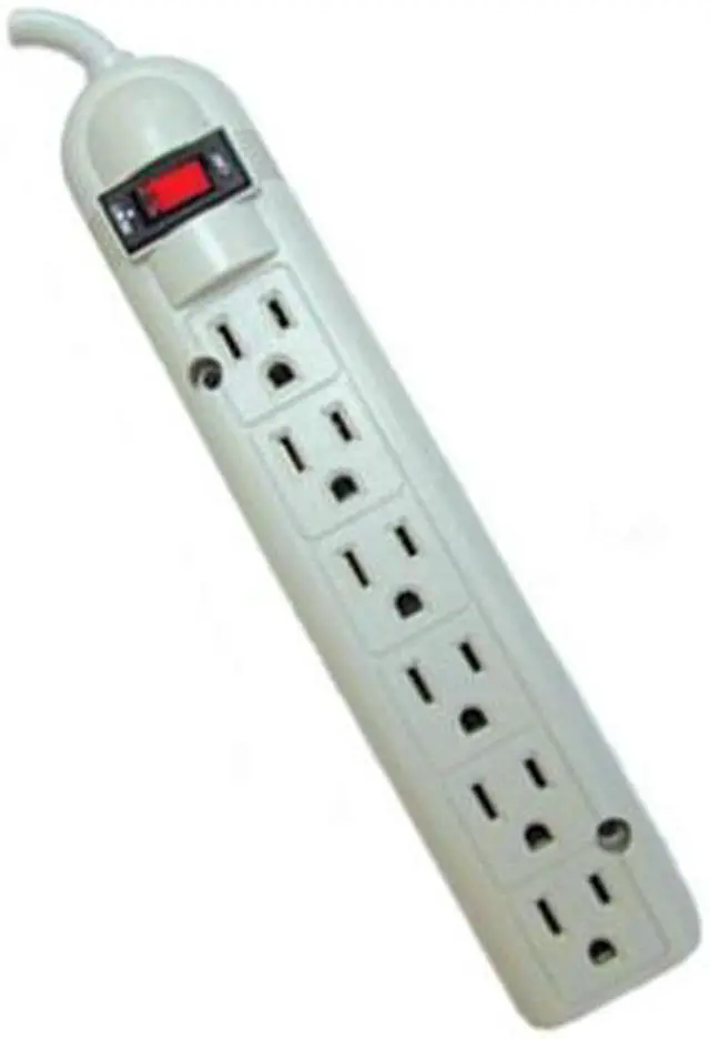 Alt view image 14 of 16 - Weltron 6-Outlet Surge Protector Power Strip WSP-600PLF-15BK