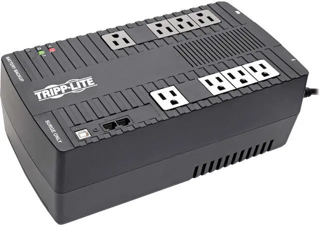 Alt view image 6 of 8 - Tripp Lite UPS 550VA 300W Desktop Battery Back Up AVR Compact 120V USB RJ11 50/60Hz