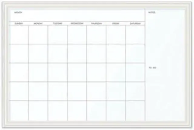 Alt view image 5 of 12 - U Brands Magnetic Dry Erase Calendar 40 x 30 Inches White Décor Frame 2918U00-01