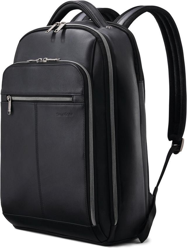 samsonite classic leather backpack, black, one size - Newegg.com