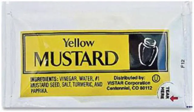 Alt view image 2 of 2 - Condiment Packets Mustard 0.16 oz Packet 200/Carton PPIVENL065