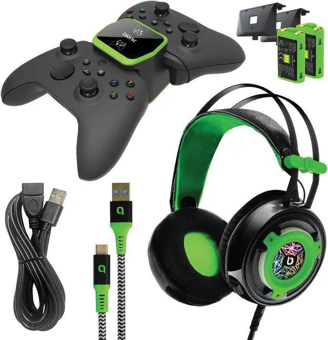 Alt view image 8 of 8 - Bionik Pro Kit for Xbox Series X/S: Powerful 50Mm Driver Gaming Headset -Controller Charge Base -Two Battery Packs -Lynx Cable & USB Cable