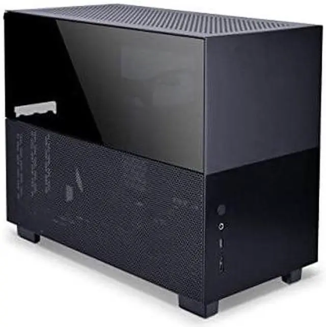 Alt view image 8 of 10 - LIAN LI Q58 Black Color  SPCC / Aluminum / Tempered Glass  Mini Tower Computer Case , PCI3.0 Riser Card Cable Included ---Q58X3