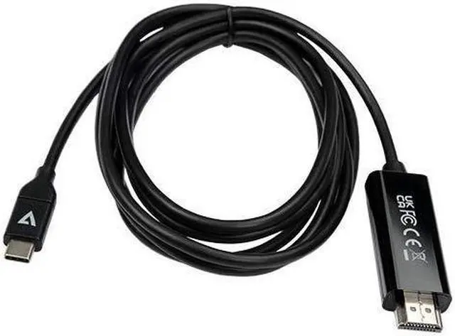 Alt view image 3 of 5 - V7 HDMI/USB-C Audio/Video Cable V7UCHDMI2M