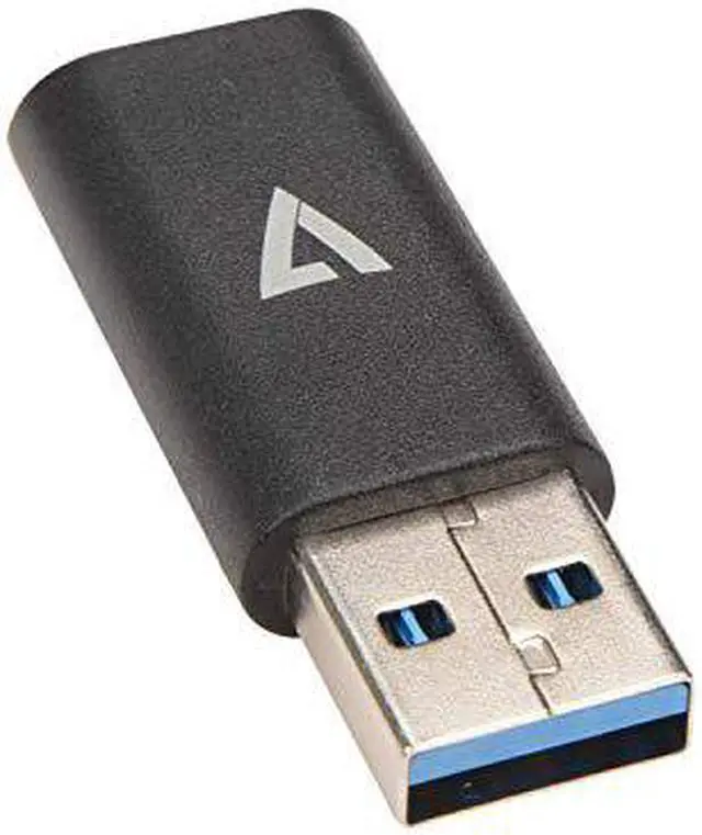 Alt view image 2 of 4 - V7 USB A Male to USB-C Female USB 3.2 Gen2 10 Gbps Black V7USB3AC
