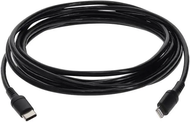 Alt view image 2 of 5 - AddOn 9.8ft USB 3.1 Type C Male to Lightning Male Sync & Charge Black Cable