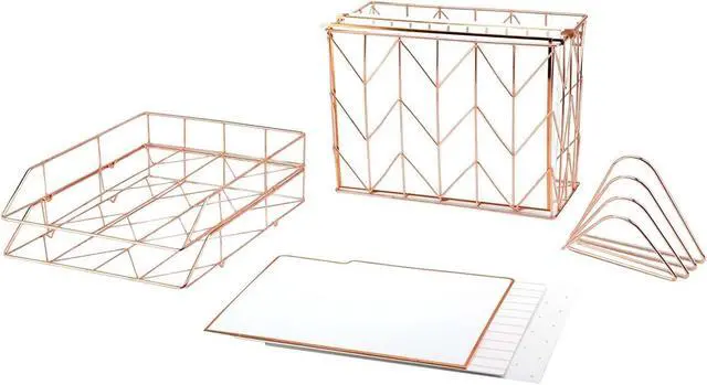 Alt view image 4 of 6 - U Brands Desktop Organizer Set Rose Gold (2104U00-01)
