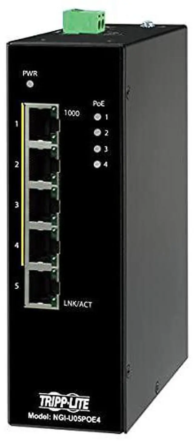 Alt view image 4 of 16 - Eaton Tripp Lite Series 5-Port Unmanaged Industrial Gigabit Ethernet Switch