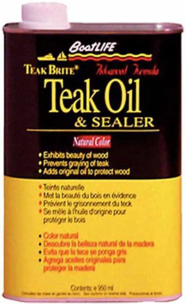 Alt view image 6 of 10 - BOATLIFE 1188 TEAKBRITE OIL GOLDEN 32 FL. OZ.
