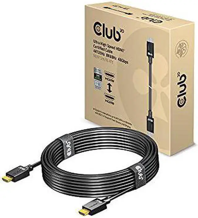 Alt view image 2 of 2 - Club 3D Ultra High Speed HDMI Certified Cable 4K120Hz 8K60Hz 48Gbps M/M 5m/16.4ft CAC1375