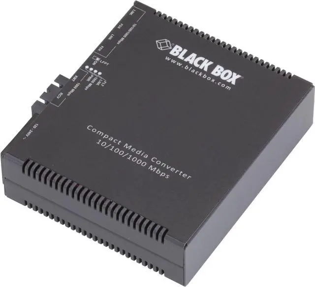 Alt view image 4 of 4 - Black Box Compact Media Converter Gigabit Ethernet Single Mode 1310nm 10km SC