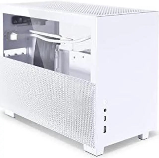 Alt view image 10 of 13 - LIAN LI Q58 White Color  SPCC / Aluminum / Tempered Glass  Mini Tower Computer Case , PCI4.0 Riser Card Cable Included ---Q58W4