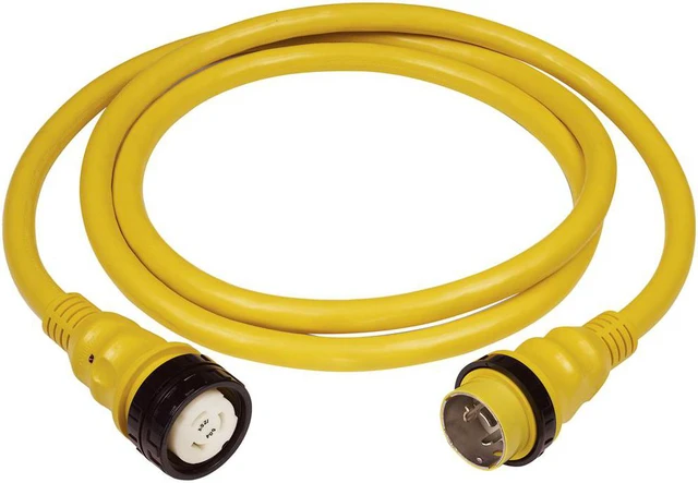 Alt view image 2 of 5 - Marinco 50A 125V Shore Power Cable - 50' - Yellow