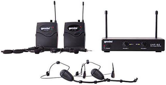 Alt view image 6 of 8 - Gemini UHF-02HL 2-Channel Wireless Headset/Lavalier Combo System S12