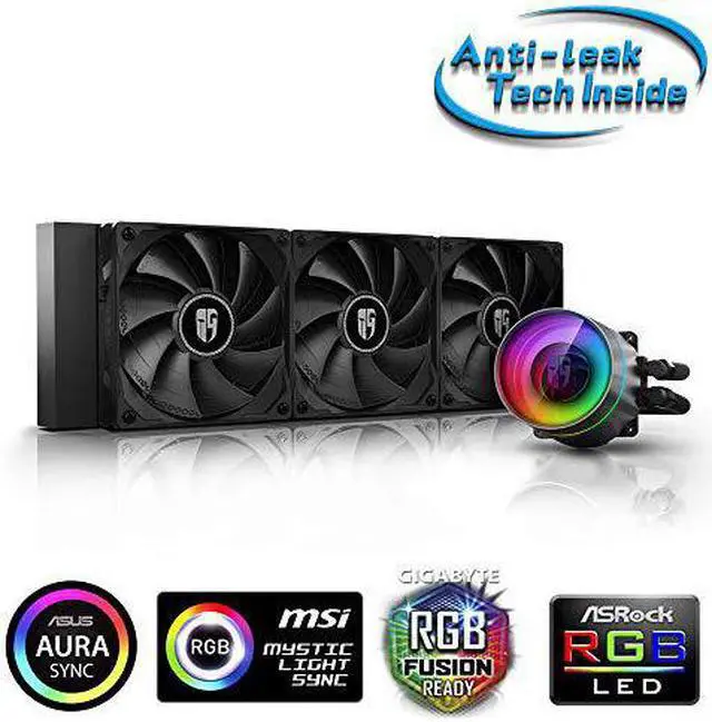 Alt view image 4 of 5 - DEEPCOOL Castle 360EX WH, Addressable RGB AIO Liquid CPU Cooler, Anti-Leak Technology Inside, Cable Controller and 5V ADD RGB 3-Pin Motherboard Control, TR4/AM4 Supported