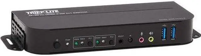 Alt view image 12 of 19 - TRIPP LITE B005-HUA2-K 2-Port HDMI/USB KVM Switch - 4K 60 Hz, HDR, HDCP 2.2, IR, USB Sharing, USB 3.0 Cables