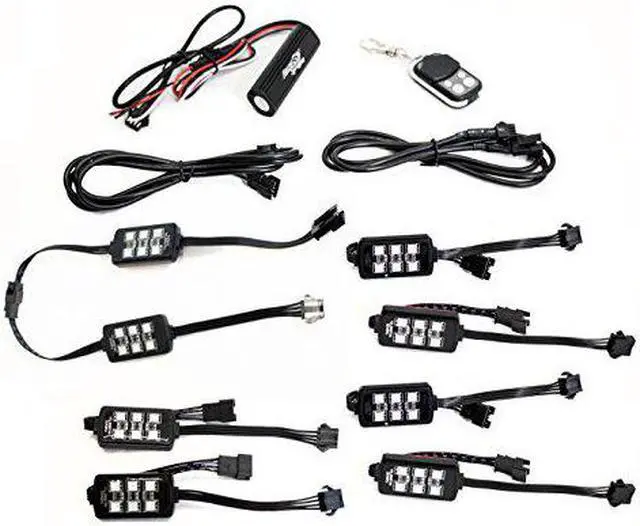 Alt view image 4 of 8 - RS08RGB - ColorADAPT 8-Piece Light 6SMD POD RGB Multi-Color Accent Kit